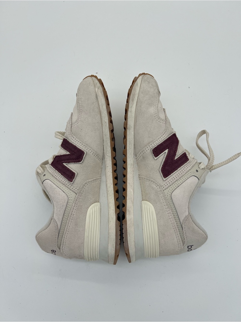 New Balance 574 Bone White Burgundy women’s 8 men’s 6.5